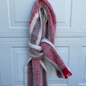 NWT FREE PEOPLE RED COMBO BLANKET SCARF 🧣 OS